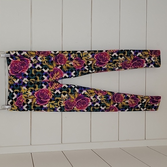 LULAROE one size floral leggings RETRO - Picture 1 of 5
